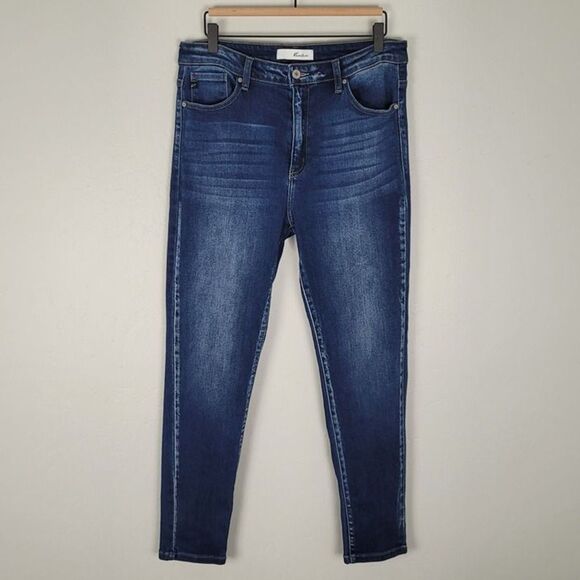 Kancan Size 31 Nicole High Rise Super Skinny Jeans Ankle Dark Wash Blue - Picture 2 of 12